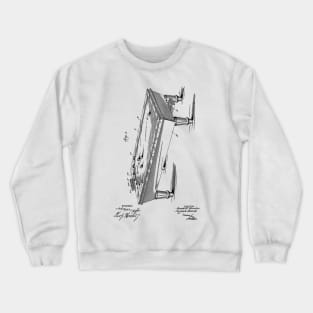 Pool Table Vintage Patent Hand Drawing Crewneck Sweatshirt